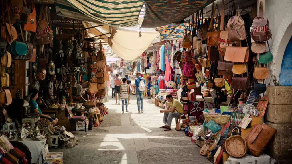the lively atmosphere and captivating charm of a Moroccan souk